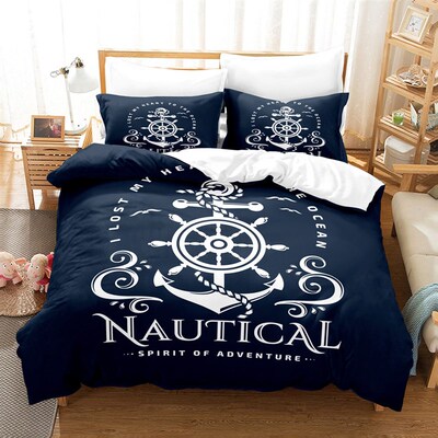 Nautical Ocean Anchor Bedding Sets 2022 Ocean Spirit Duvet C