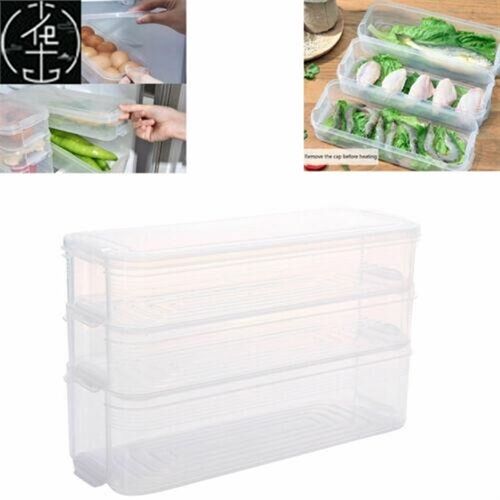 Reusable Kitchen Fridge Food Fruit Storage Container Clear P