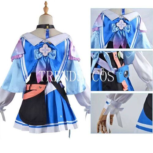 March 7th Cosplay Costume  Big Size March 7th Dress Wig Role