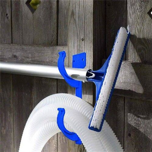 2pcs Storage Swimming Pool Pole Hanger Set Aluminum Durable
