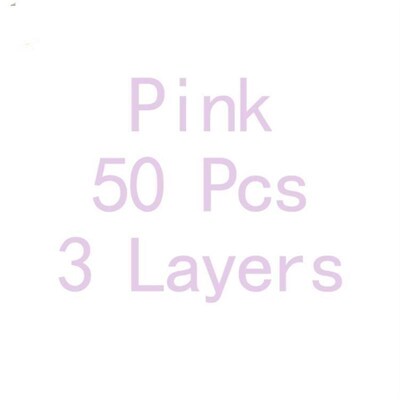 50Pcs Black Face Mask Surgical Disposable 3 Layers Medical