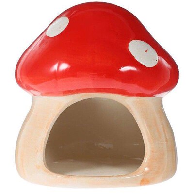 Ceramic Hamster Summer Cooling Nest Mushroom House