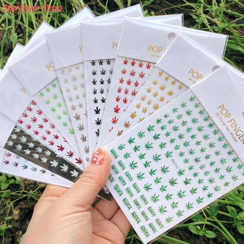 1PCS New English Alphabet Nail Stickers Multi-Color Laser Re