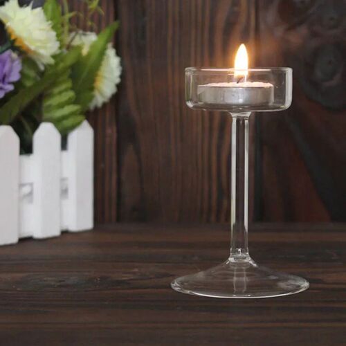 European High Candlestick Glass Candle Holder Romantic Dinne