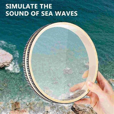 2 Pcs Surf Drum Shake Steel Beads Big Ocean Drums Musical