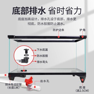 Glass turtle tank feeding box tortoise habitat aquarium set