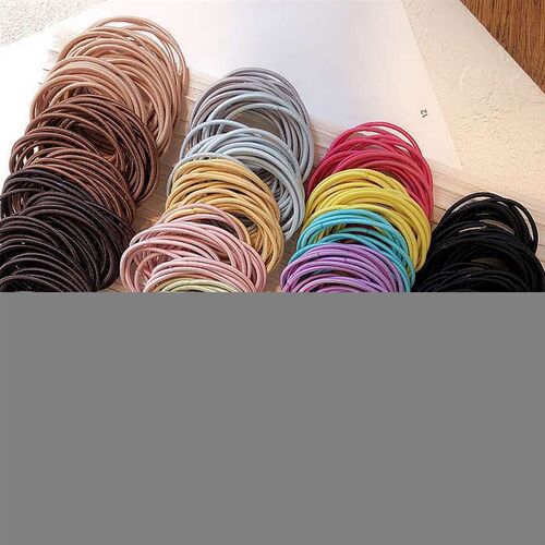 50/100PCS New Color Nylon Elastic Hair Tie 5CM Rubber Band f