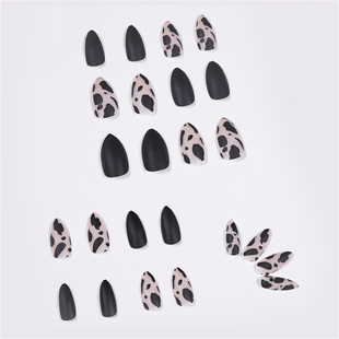 24pcs/box Fake nails Tai Chi White and Black Nail Finished