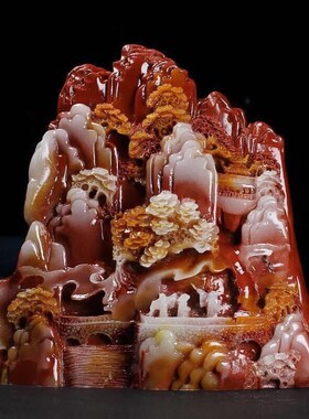 玉石原石寿山石山水摆件独山玉通玄关摆件观赏奇石