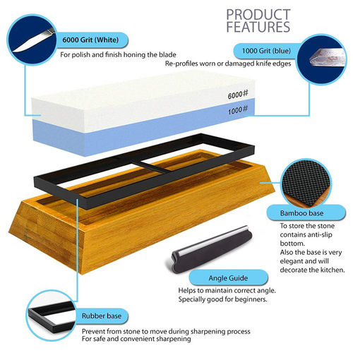 Knife Sharpener Whetstone Sharpening Stones Grinding Stone W