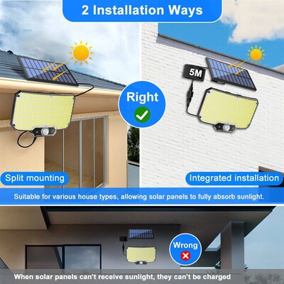 Solar Lights 234LED Solar Security Lights Outdoor Garden Mot
