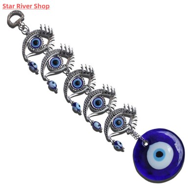Turkish Blue Evil Eye Amulets Wall Hanging Pendant Home Deco