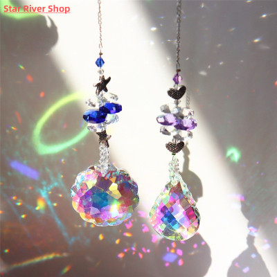 Crystal Tree of Life Catchers Crystals Ball Pendant Rainbow
