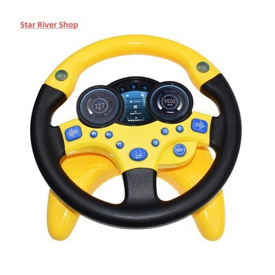 Eletric Simulation Steering Wheel Toy with Light Sound Baby