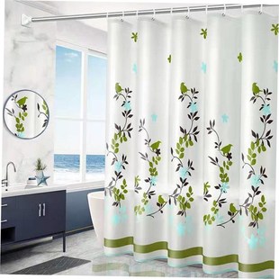 The bathroom shower curtain checkered PEVA Environmental
