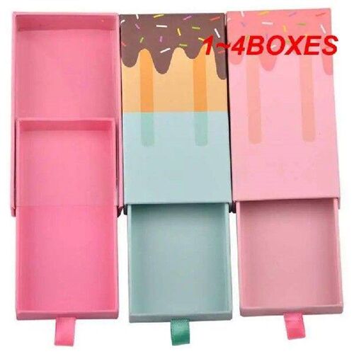 1~4BOXES Eyelash Ice Cream Box Fashion All-match Storage