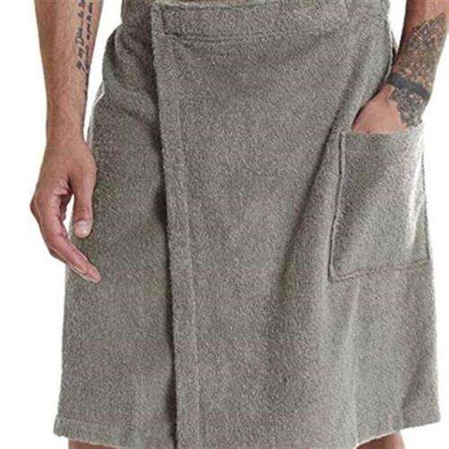 Mens soft towel comfortable bath wearable bathrobe男士
