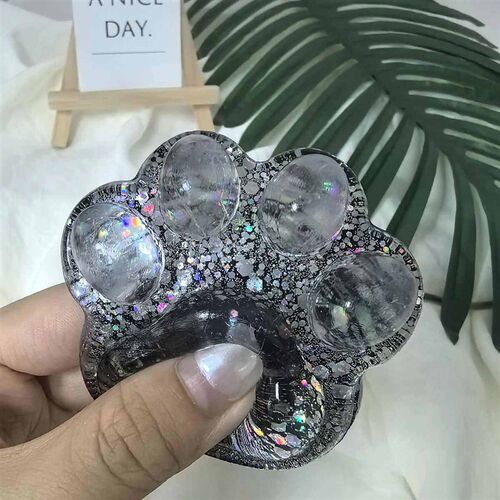 Cute Sequin Cat Claw Squishy Fidget Toy Slow Rebound Stress