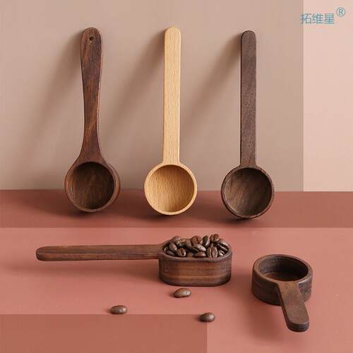 Wooden Coffee Scoops Measuring Spoon Scoop Coffee Beans