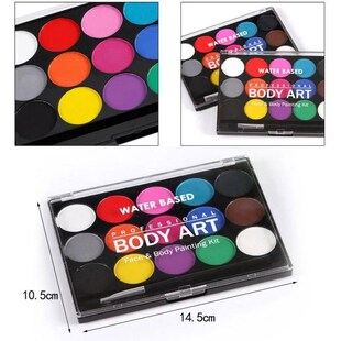 15Colors Face Painting Kit Body Makeup Non Toxic Water Paint