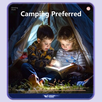 Colorful mini flashlights for children in outdoor summer cam