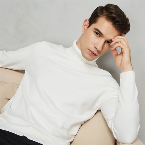 220 Turtleneck Sweater Men  Autumn Winter New Thick Warm Sli