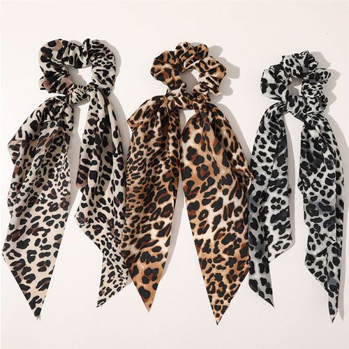 Fashion Solid Color Scrunchies Long Hair Rope Korean Hair Ti