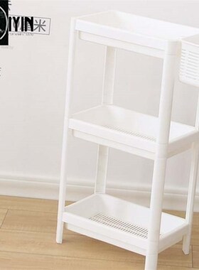 Bathroom shelf, floor-mounted plastic toilet, multi-storey