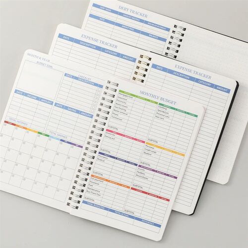 50 sheets Budget Planner Monthly Bill Organizer PVC Hardcove