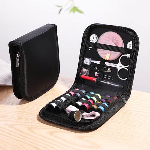 172 piece sewing tool set with needle and thread wrapping