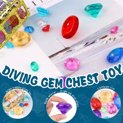 Diving Gem Pool Kids Toy Colorful Diamond Faceted Beads Crys