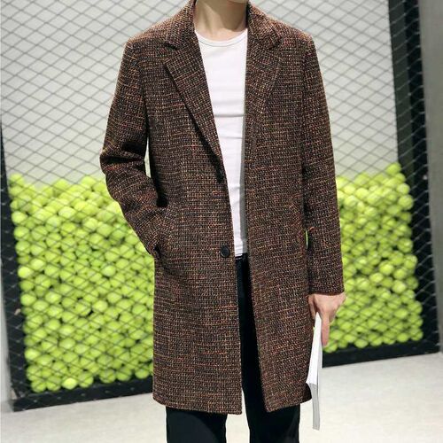 JK3045 Fall/Winter Woolen Long Mens tendy Casual Mens Coat
