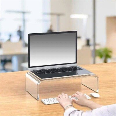 Desk Monitor Stand Clear Laptop PC Holder Computer Riser