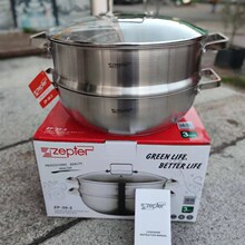 德国zepter二层不锈钢蒸锅18-10食品级31加厚复合底30cm蒸笼32cm