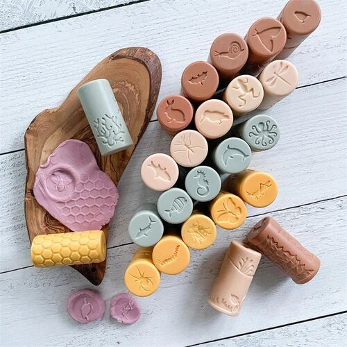 Montesorri Play Dough Stamp Toys Play Dough Fun Sensory Stam