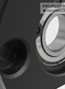 BHC带扣环单轴承对边法兰带座轴承座组件固定座BGCB BFF1