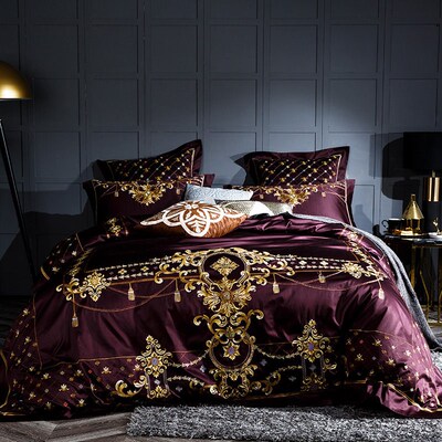 1000TC Egyptian Cotton Tribute Silky Luxury Bedding Set Quee