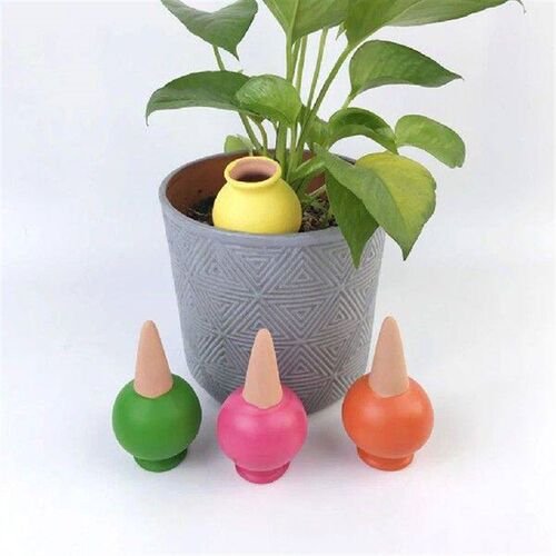 4x Impact-resistant Ceramic Plant Dripper Smooth Line And