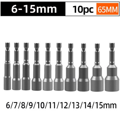 6-19MM1/4 Hex Socket impact Socket Magnetic Nut Screwdrive
