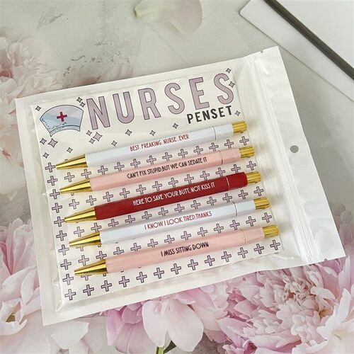 Funny Nurse Click Pens Nurses Theme Stationery Fun Writing T