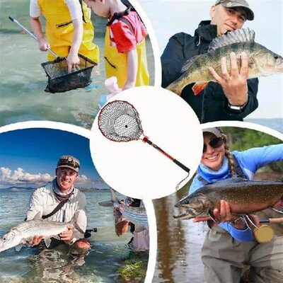 Telescoping Fishing Landing Net Folding Fishing Net With
