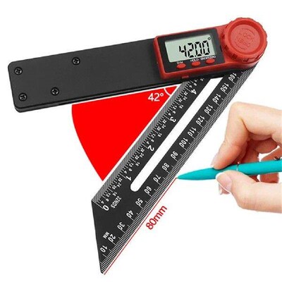 Easy to Use Digital Angle Finder with Engraved Line Length