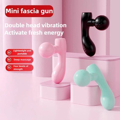 Mn Fasca Gun  Vbratng Fast Rechargeable Dual Head Both Porta