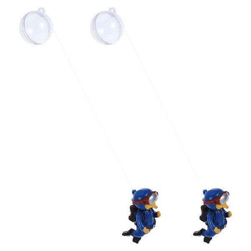 2 Pcs Floating Diver Unique Visitor Fish Tank Accessories