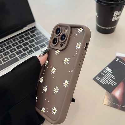 Daisy Flower Silicone Phone Case For iPhone 15 Pro Max 16 15