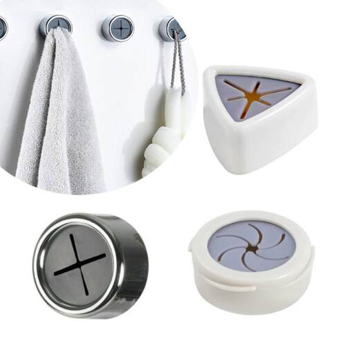 Circular Triangle Towel Storage Rack Adhesive Towel Holder W