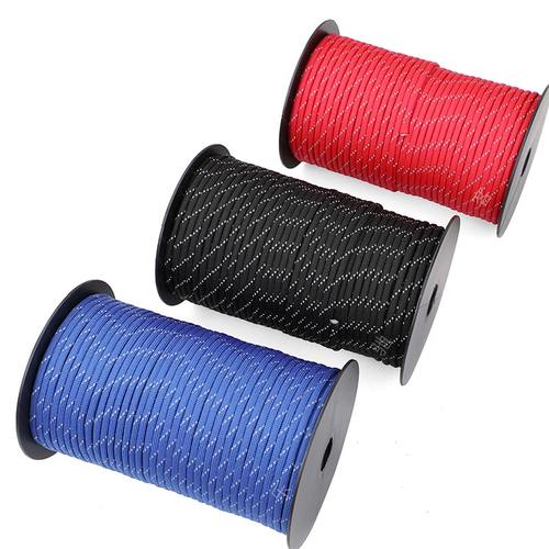 米 100米七芯反光伞绳反光手环手链mm编织线帐篷天幕拉绳风绳