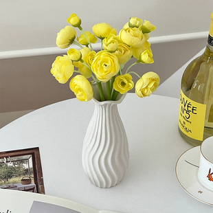 洋牡丹仿真花高档假花餐桌摆设客厅玄关卧室家居装饰花卉摆件花瓶