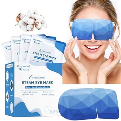 FRSHMORN Steam Eye Mask, Self Heating Warm Compress for E