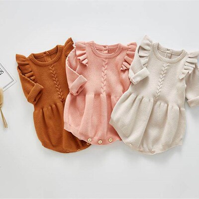 Autumn 0-3Yrs Baby Boys Girls Knitted Clothes Outfits Cotton